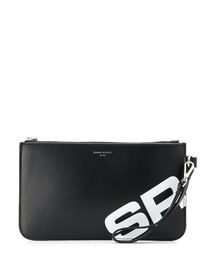 Sonia Rykiel Logo Clutch Bag - Black
