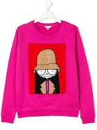 Little Marc Jacobs Miss Marc Patch Sweatshirt - Pink & Purple