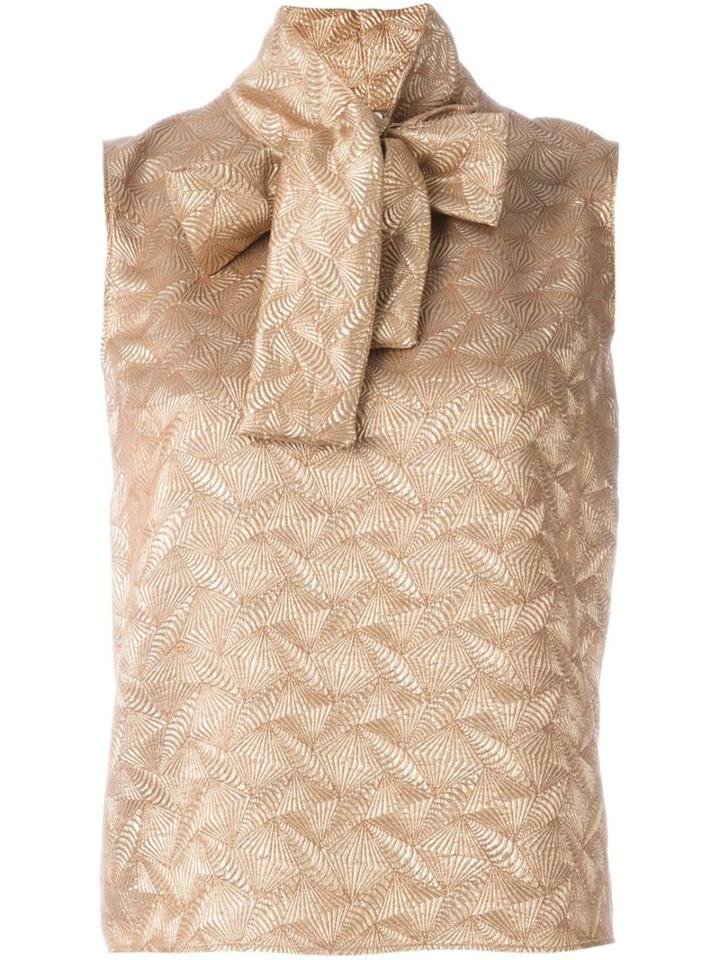 Max Mara Sleeveless Pussybow Blouse