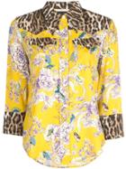 R13 Floral Leopard Print Shirt - Yellow