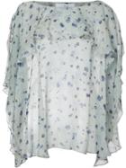 Iro Printed Blouse, Women's, Size: 42, Blue, Silk