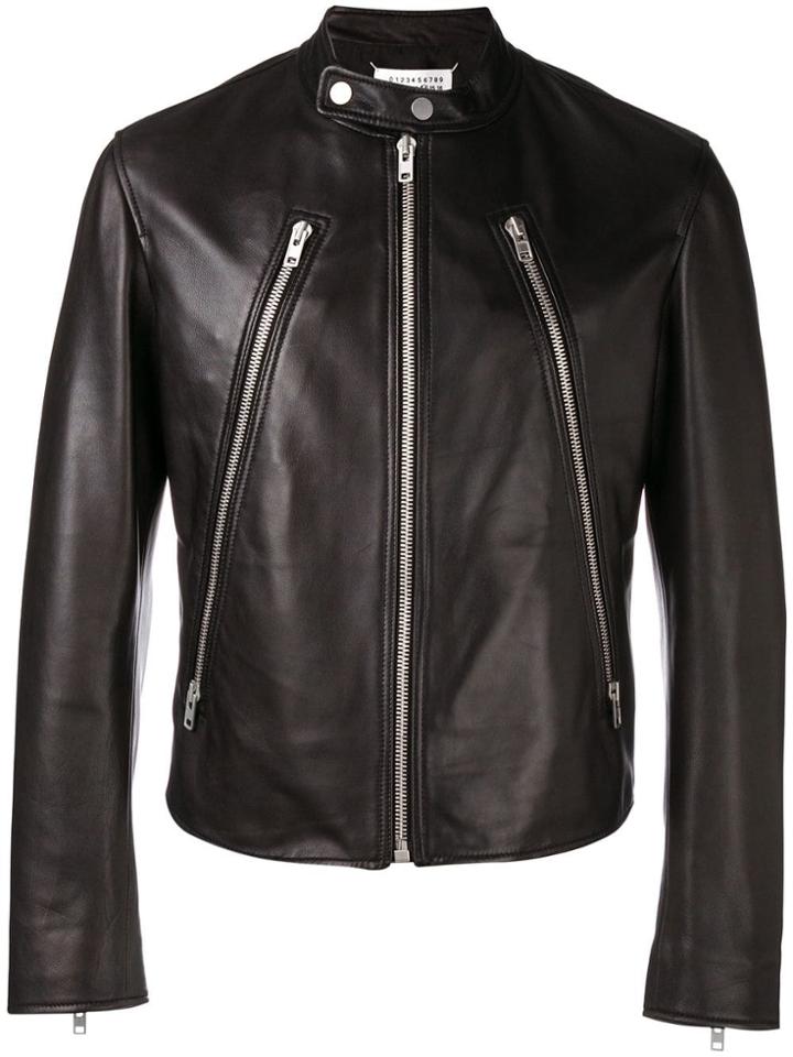 Maison Margiela Decorative Zip Biker Jacket - Black