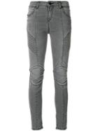 Pierre Balmain Biker Skinny Jeans - Grey