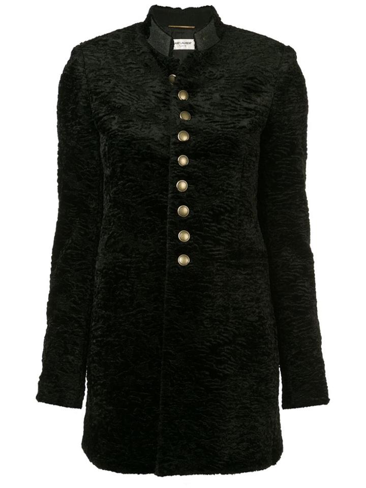 Saint Laurent Single-breasted Buttoned Jacket - Black