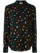 Sonia By Sonia Rykiel - Lip Print Blouse - Women - Polyester - 34, Black, Polyester