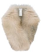 Inverni Fox Fur Scarf - Nude & Neutrals