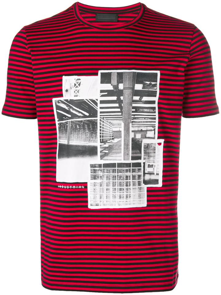 Diesel Black Gold Industrial Printed T-shirt - Red