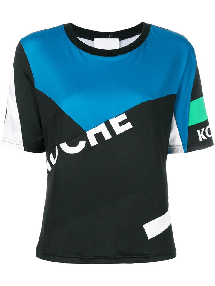 Koché Patchwork Logo T-shirt - Blue