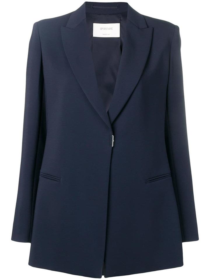 Sportmax Classic Single-breasted Blazer - Blue