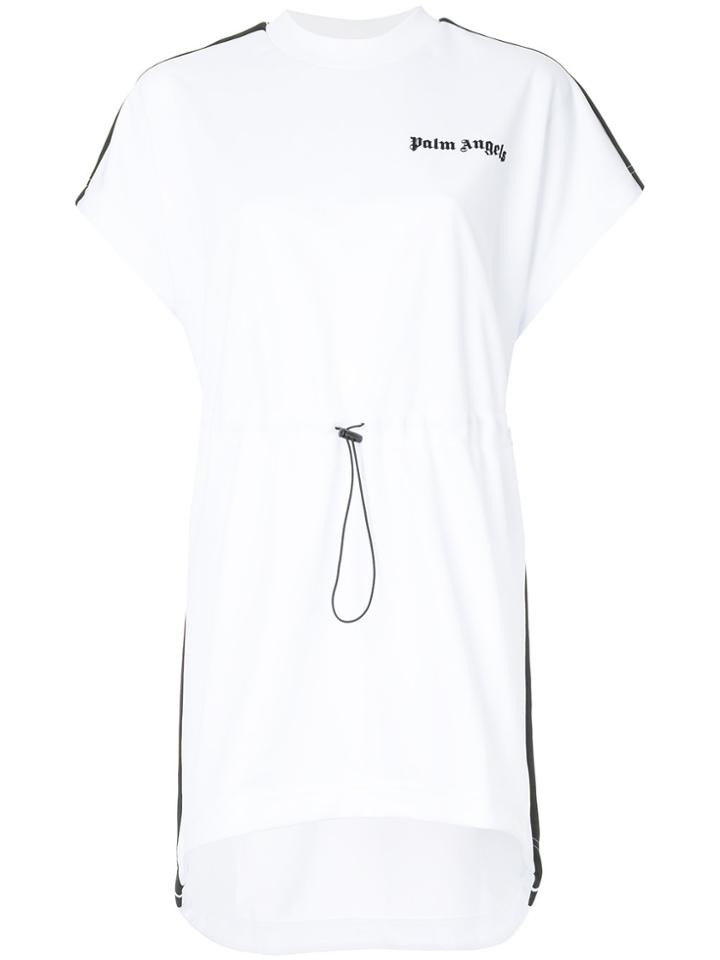 Palm Angels Side-striped Track Dress - White
