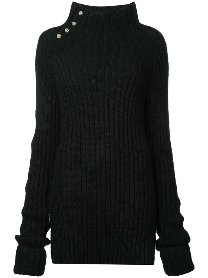 Bassike - Chunky Turtle Neck Sweater - Women - Wool - 6, Black, Wool