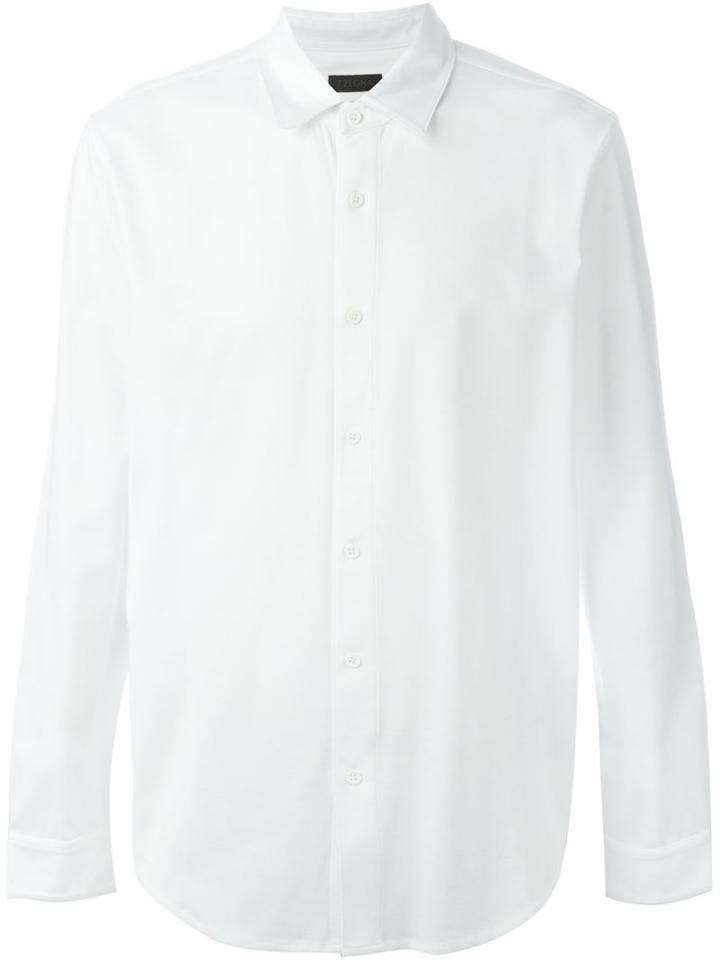 Z Zegna Jersey Shirt, Men's, Size: L, White, Cotton