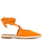 Jw Anderson Lace-up Espadrille Flats - Yellow & Orange