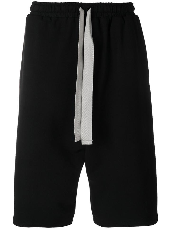 Alchemy Drawstring Knee-length Shorts - Black
