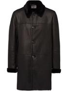 Prada Shearling Coat - Black