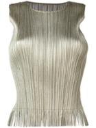 Pleats Please By Issey Miyake Pleated Tank Top - Metallic