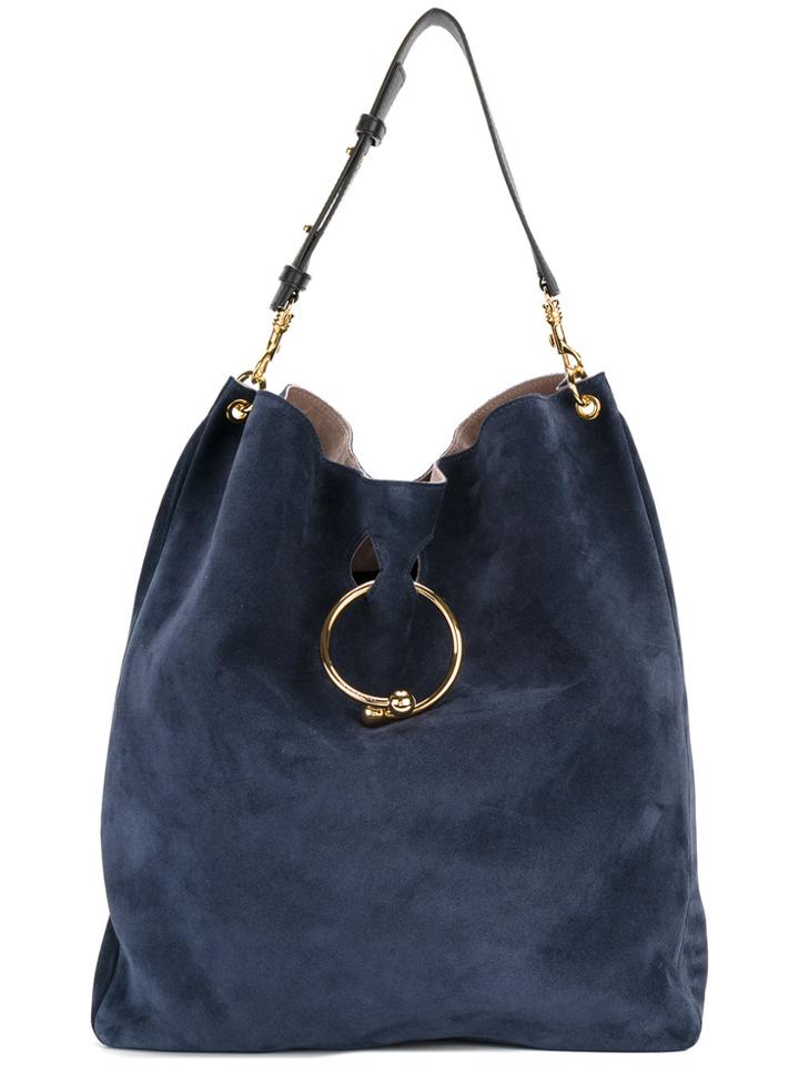 Jw Anderson Buckle Detail Hobo Bag - Blue