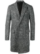 Barba Checked Coat - Grey