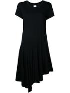 Maison Mihara Yasuhiro - Panelled Asymmetric Hem Dress - Women - Cotton/rayon - 40, Black, Cotton/rayon