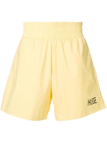 Huge Wide Leg Shorts - Yellow
