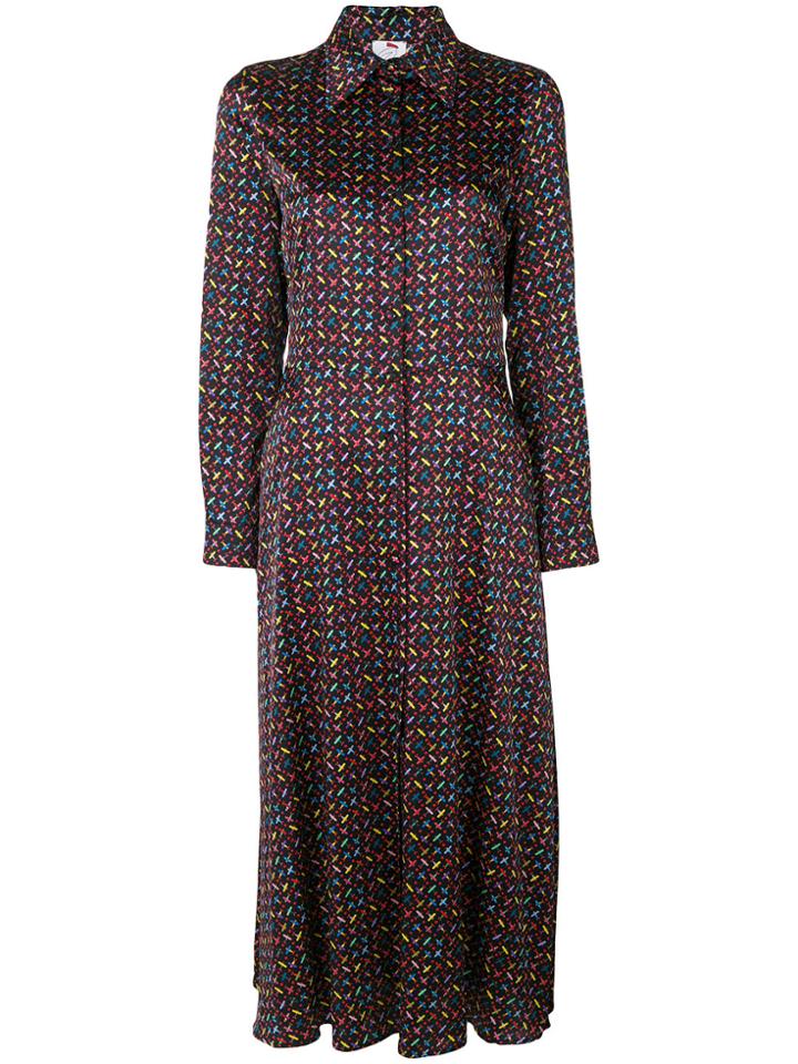 Ultràchic Airplane Print Dress - Black
