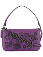 Coach Aubergine Crossbody Bag, Women's, Pink/purple, Leather