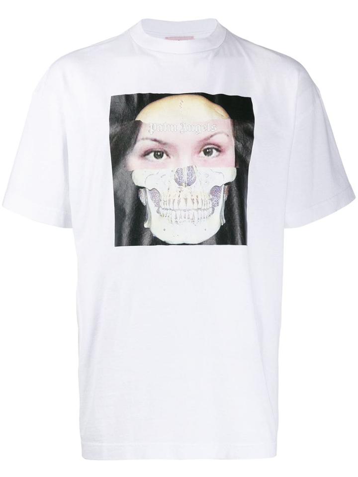 Palm Angels Logo Graphic Print T-shirt - White