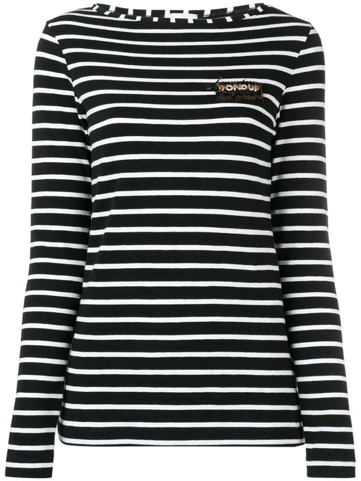 Dondup Striped Logo Jersey - Black