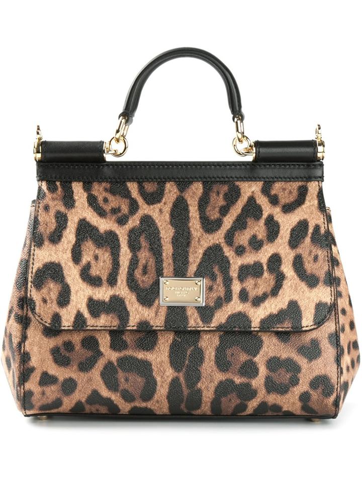 Dolce & Gabbana Medium Sicily Shoulder Bag - Brown