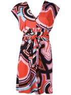 Emilio Pucci Abstract Print Belted Dress - Multicolour