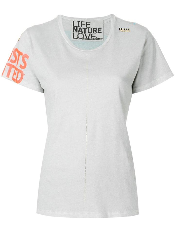Freecity Printed Details T-shirt - Grey