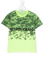 Stone Island Kids - Digital Camo Logo T-shirt - Kids - Cotton - 10 Yrs, Boy's, Yellow/orange