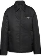 Prada Padded Logo Patch Jacket - Black