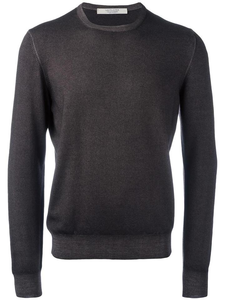 La Fileria For D'aniello Fine Knit Jumper, Men's, Size: 52, Brown, Virgin Wool