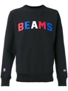 Champion Beams Print Sweatshirt, Men's, Size: Xl, Black, Cotton/polyester