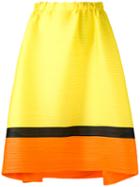 Horizontal Pleat Skirt - Women - Polyester - 3, Yellow/orange, Polyester, Pleats Please By Issey Miyake