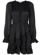 Ulla Johnson Embroidered Short Dress - Black