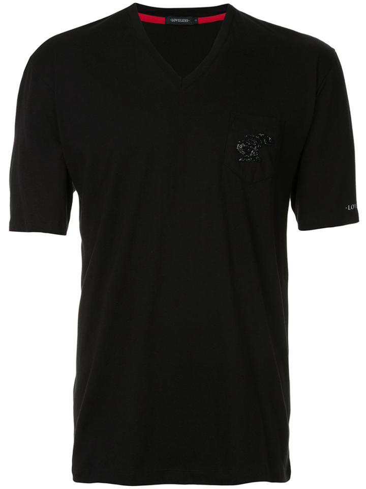 Loveless V-neck T-shirt - Black