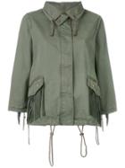 Alessandra Chamonix - Fringed Pocket Jacket - Women - Cotton - 40, Green, Cotton