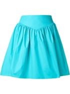 Moschino High Waist Pleated Skirt, Women's, Size: 40, Blue, Cotton