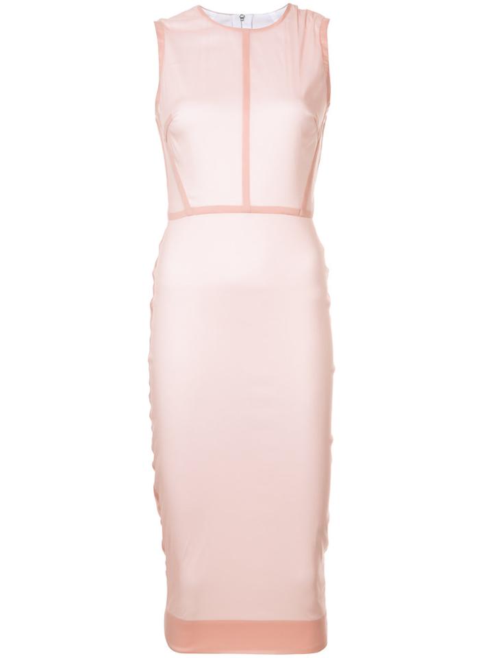 Victoria Beckham Fitted Midi Dress - Pink & Purple