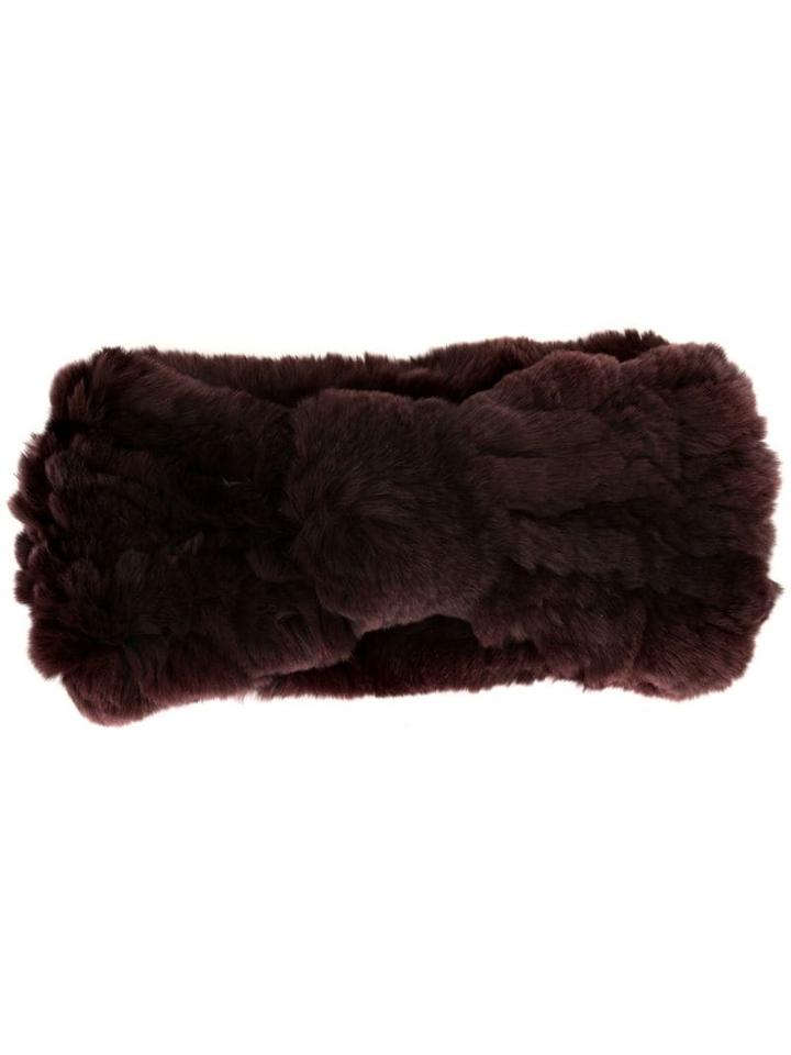 Yves Salomon Furry Headband - Purple