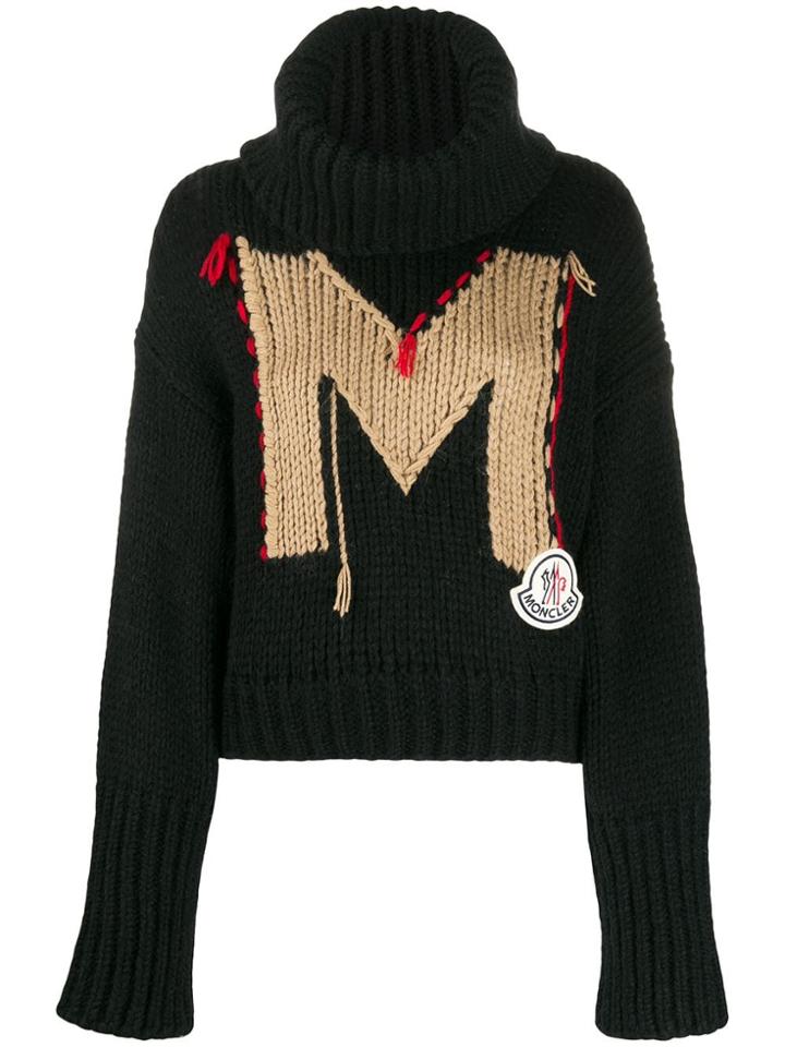 Moncler Monogram Knitted Jumper - Black