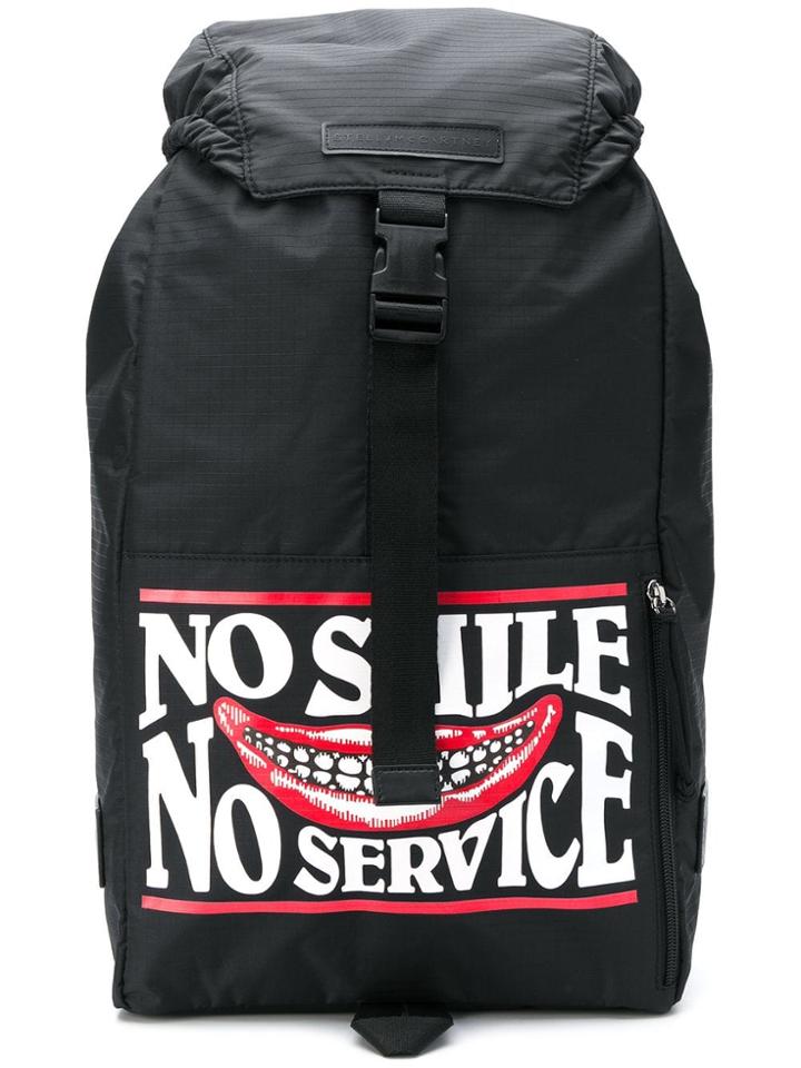 Stella Mccartney No Smile No Service Backpack - Black