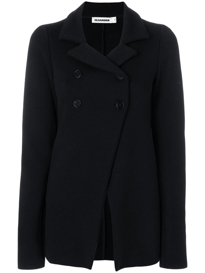 Jil Sander Double Breasted Jacket - Black