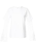 Goen.j Lace Long Sleeved Layered T-shirt - White