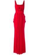 Alexander Mcqueen Draped Gown - Red