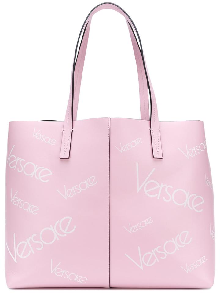Versace Vintage Logo Tote Bag - Pink & Purple