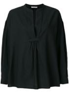 Vince Longsleeved V-neck Blouse - Black