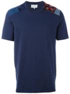 Maison Margiela Contrast Panel T-shirt, Men's, Size: 50, Blue, Cotton/polyester